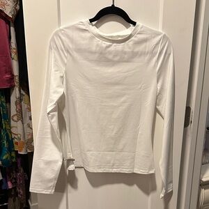 Classic White Long Sleeve Spandex Top